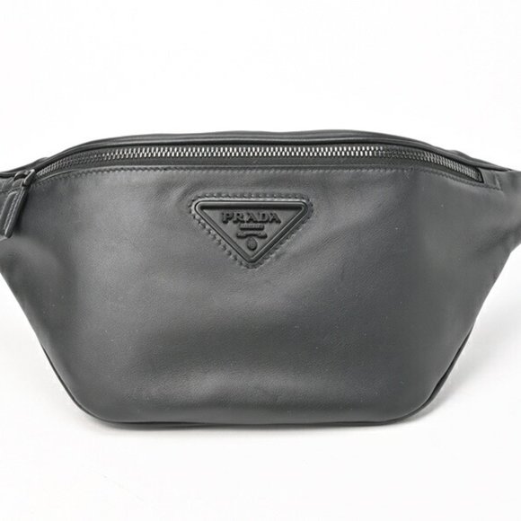 PRADA Body Bag Belt 2VL033 Leather Black S-155468 - Picture 2 of 10